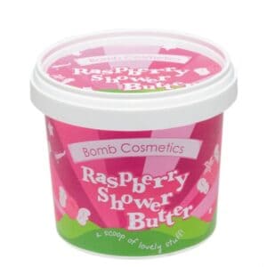 bomb cosmetics raspberry shower butter